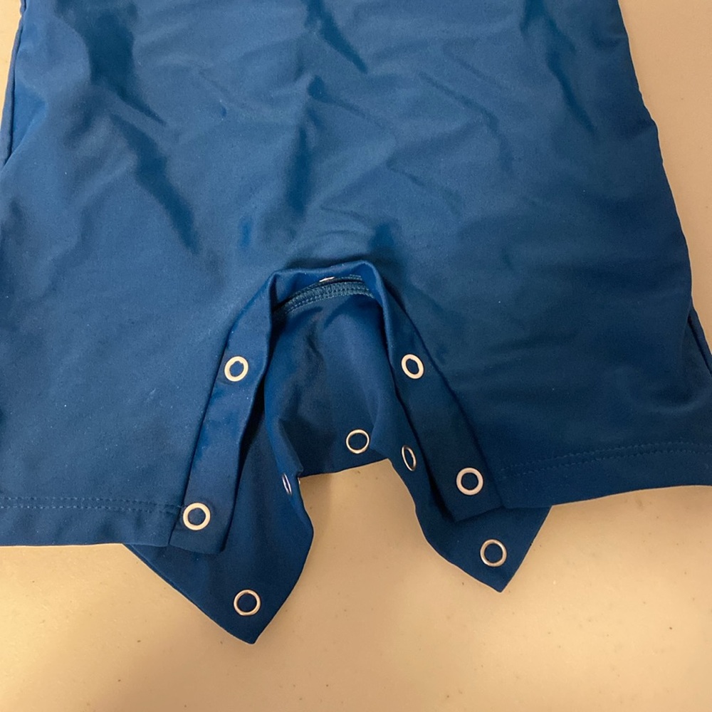Blue shark one piece swimsuit - Picture 3 of 6